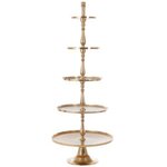 Paris Prix Plateau 5 Niveaux en Aluminium  Colma  165cm Or