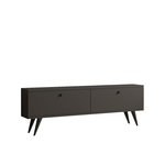 Habitat et Jardin Meuble TV en bois  Parlak  - 160 x 25 x 40 cm - Gris anthracite