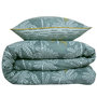 Voir la diapositive 3 : FUTURE HOME Parure de lit double palmiers en microfibre lavée