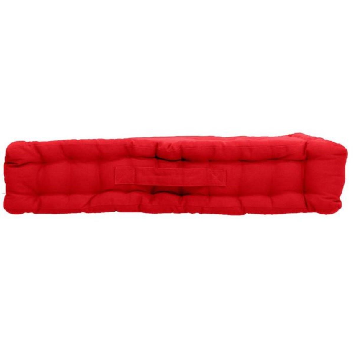 Paris Prix Coussin de Sol Uni  Panama  50x50cm Rouge