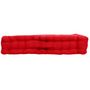 Voir la diapositive 2 : Paris Prix Coussin de Sol Uni  Panama  50x50cm Rouge