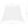 VIDAXL Voile de parasol Tissu Oxford trapeze 3/4x3 m Blanc