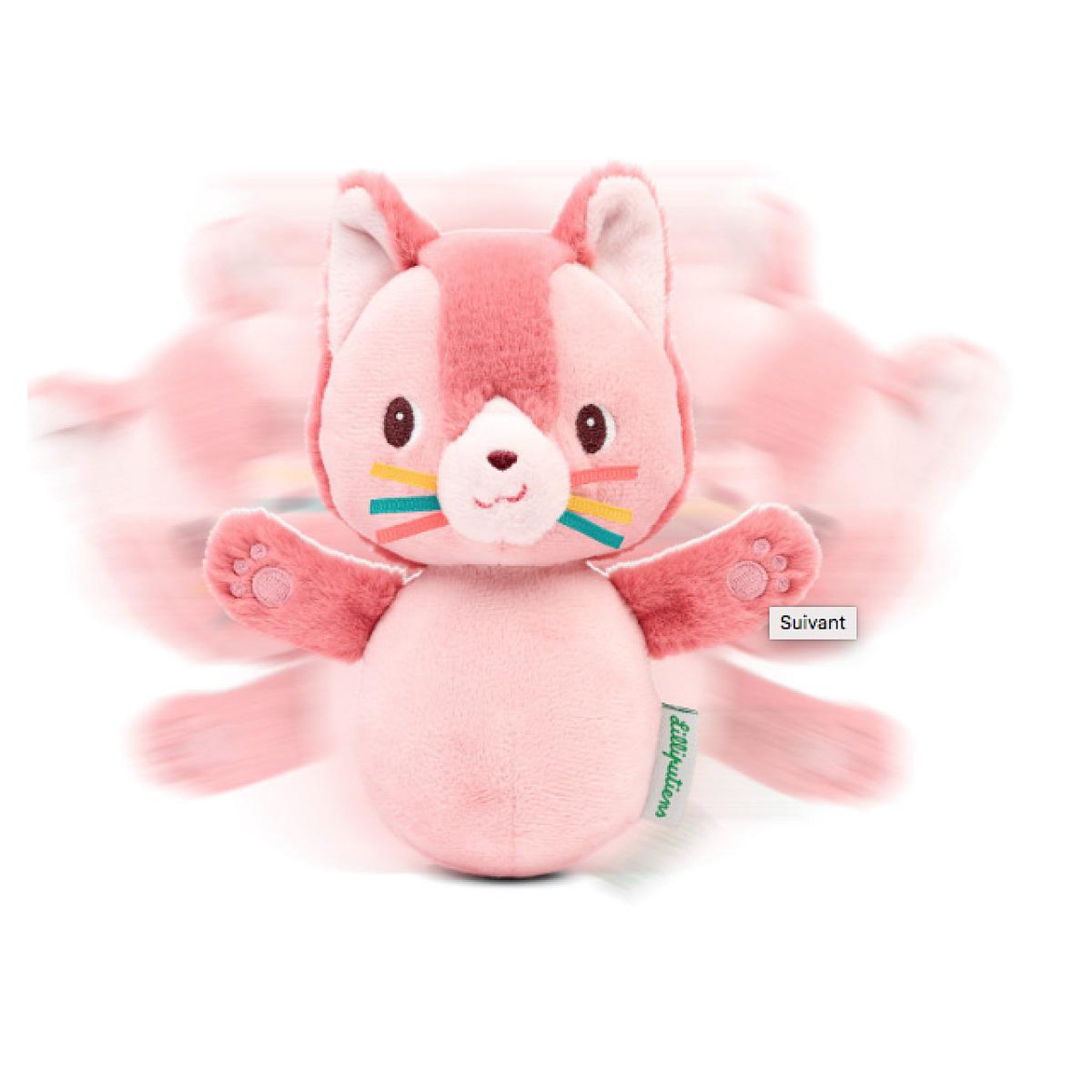 Voir la diapositive 2 : LILLIPUTIENS Peluche sonore Culbuto Jeanne le chat