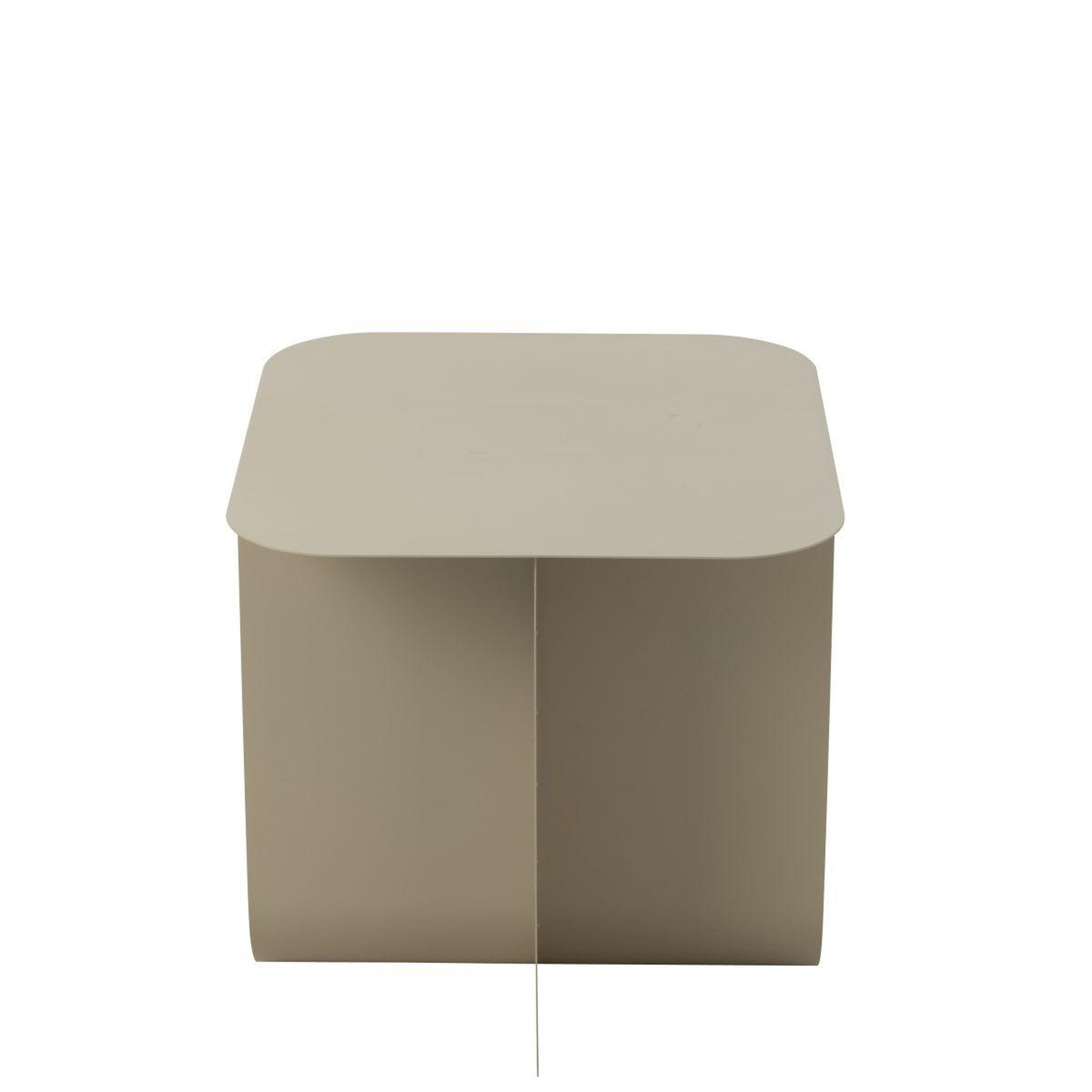 Voir la diapositive 2 : J-LINE Table d'appoint carrée en métal  reva  39cm beige