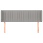 Voir la diapositive 3 : VIDAXL Tete de lit avec oreilles Gris clair 147x16x78/88 cm Tissu