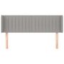 Voir la diapositive 3 : VIDAXL Tete de lit avec oreilles Gris clair 147x16x78/88 cm Tissu