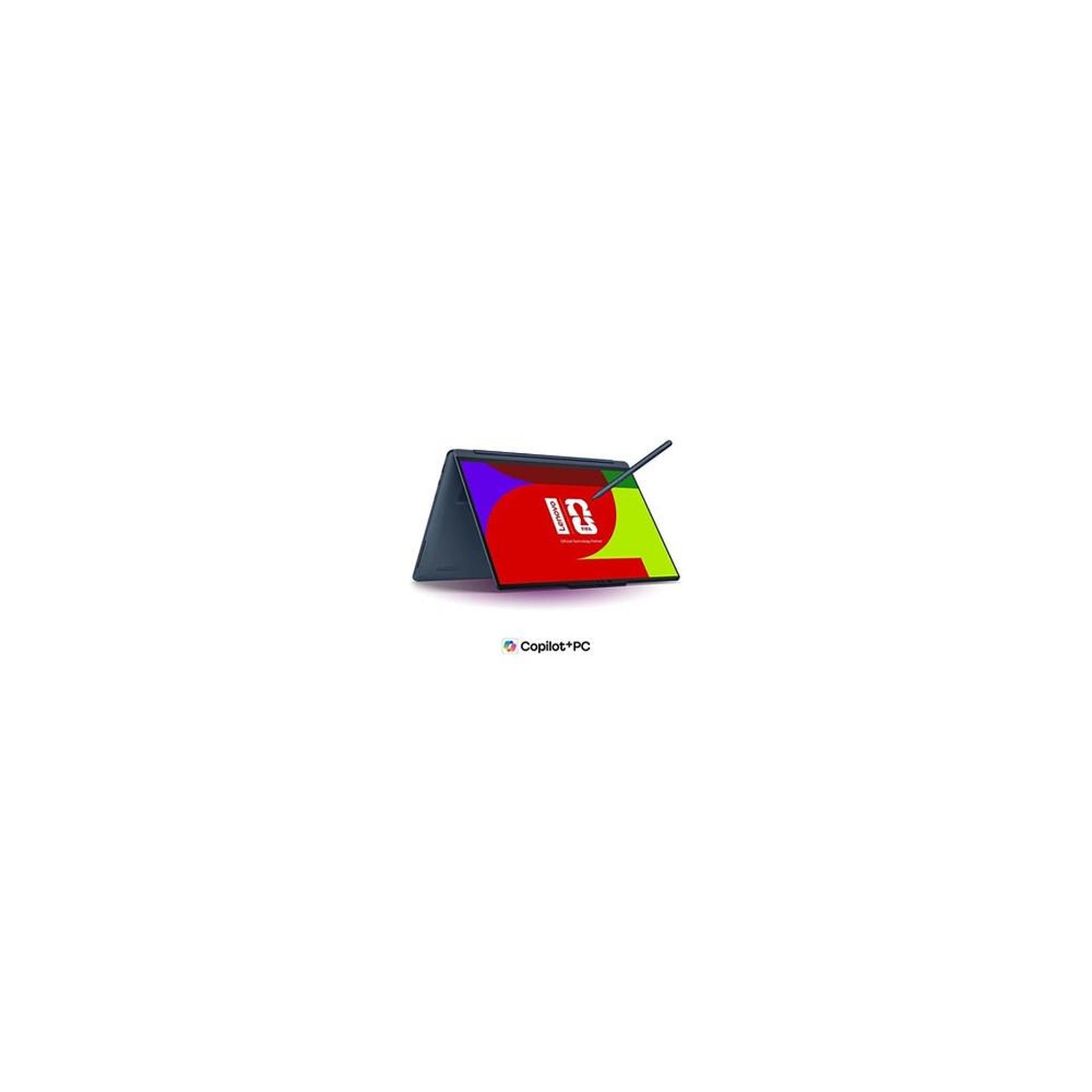 Voir la diapositive 3 : Lenovo PC 2-en-1 Lenovo Yoga 9 14IPH11 83SE 14  Ecran tactile OLED 120 Hz Copilot+PC Intel® Core™ Ultra 7 32 Go RAM 1 To SSD Bleu co
