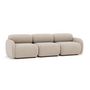 Voir la diapositive 2 : LISA DESIGN Penelope - canapé droit modulable 3 places en velours texturé