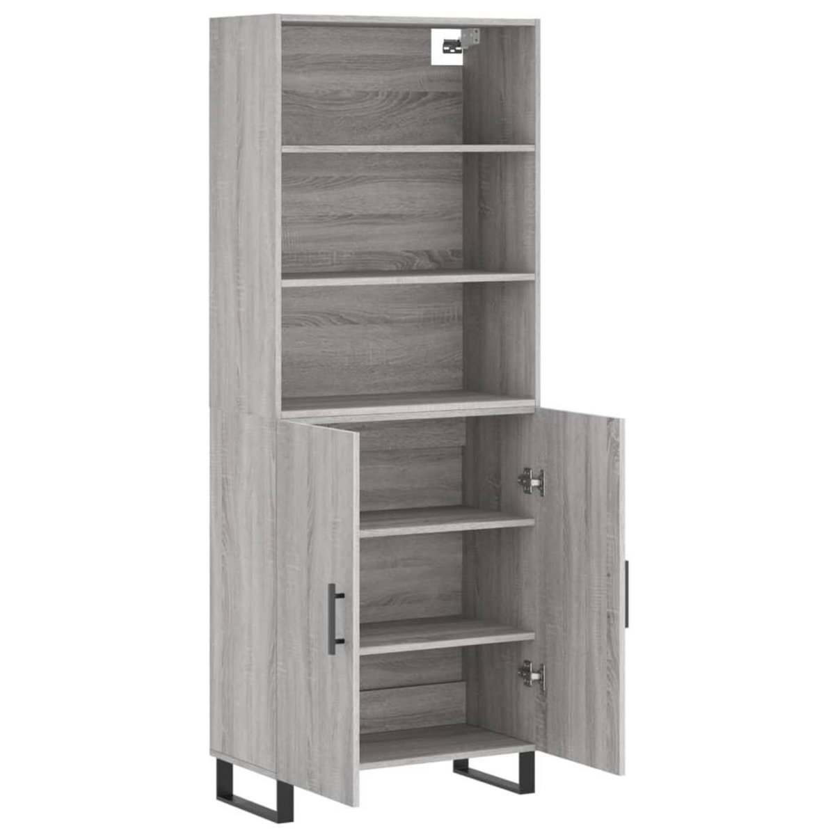 VIDAXL Buffet haut Sonoma gris 69,5x34x180 cm Bois d'ingenierie
