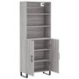 Voir la diapositive 4 : VIDAXL Buffet haut Sonoma gris 69,5x34x180 cm Bois d'ingenierie