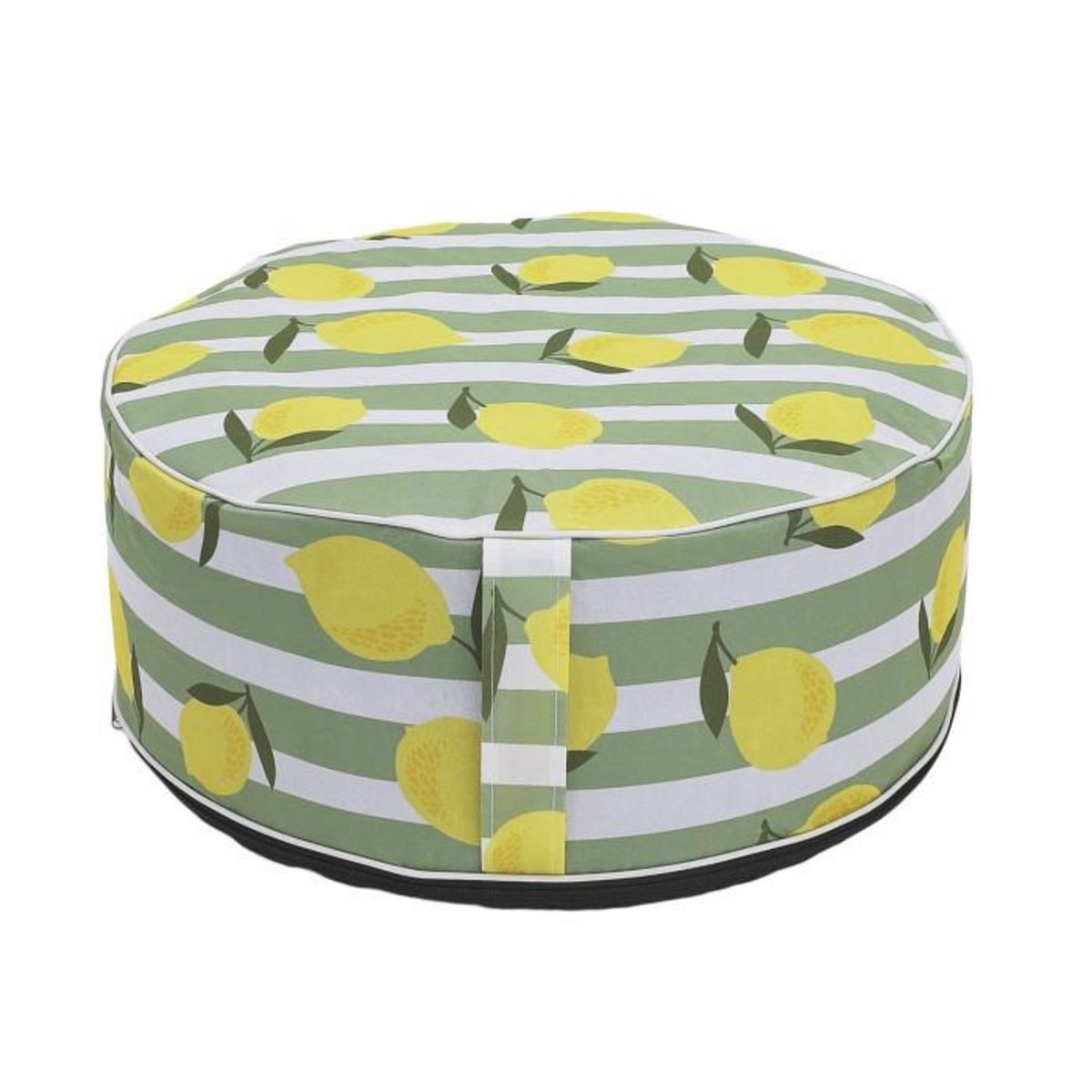 Paris Prix Pouf Gonflable Imprimé  Citron  56cm Jaune & Vert