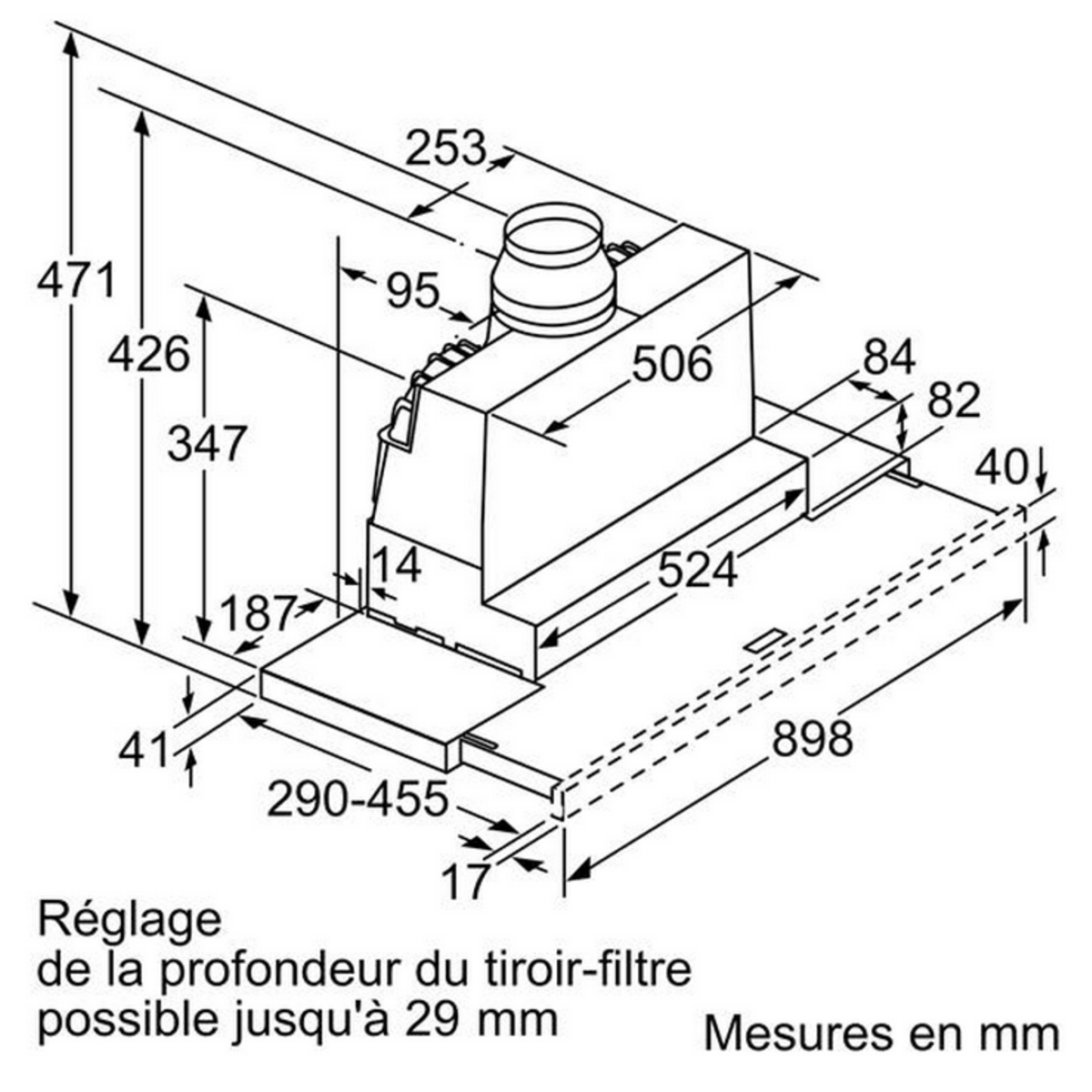 Siemens Hotte télescopique 90cm  729 m3/h silver - li97sa531