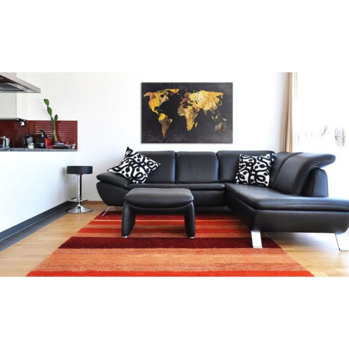 Paris Prix Tableau en Liège  Carte du Monde - if the World Were a Desert...