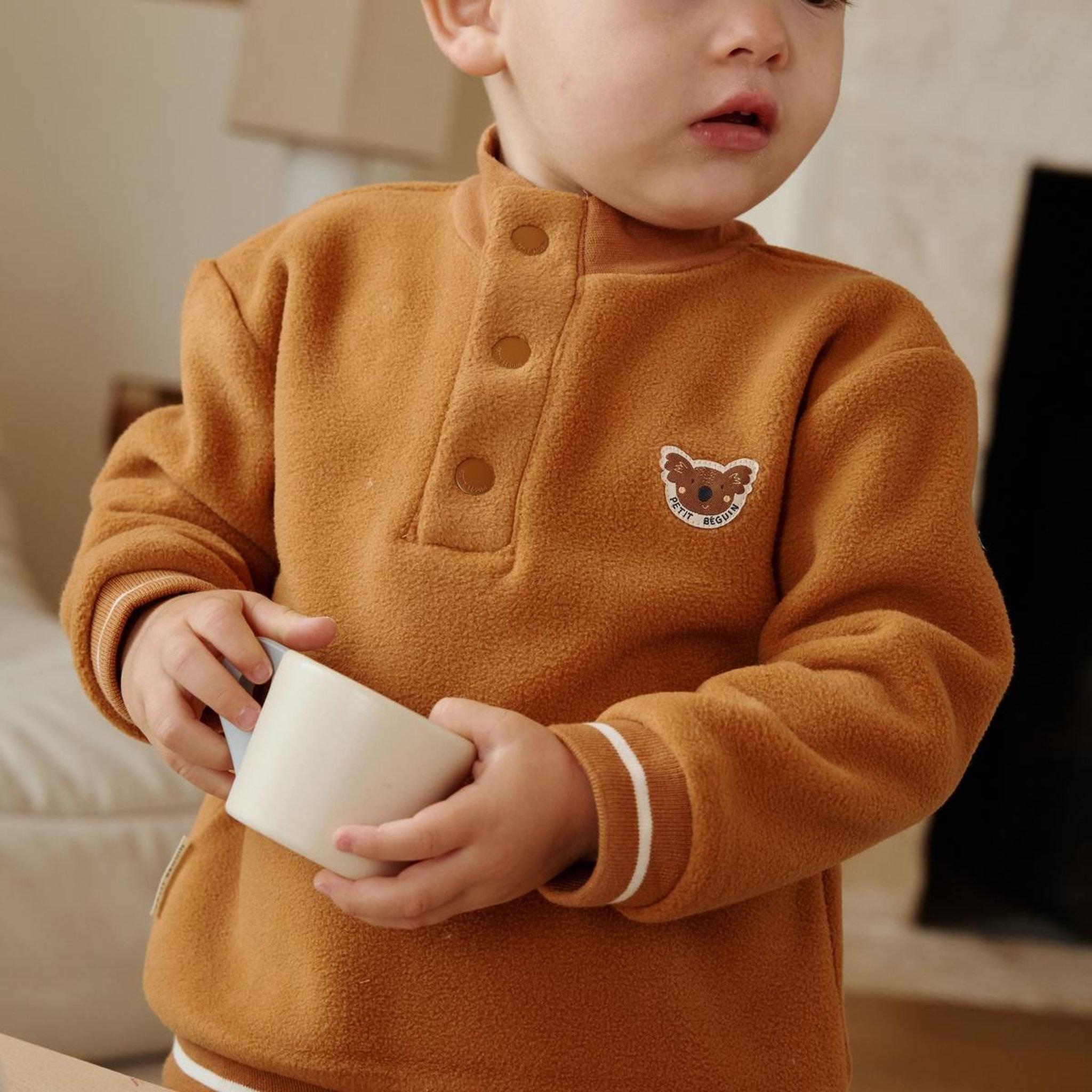 Voir la diapositive 5 : Petit Béguin Sweat-shirt enfant en polaire Constellation