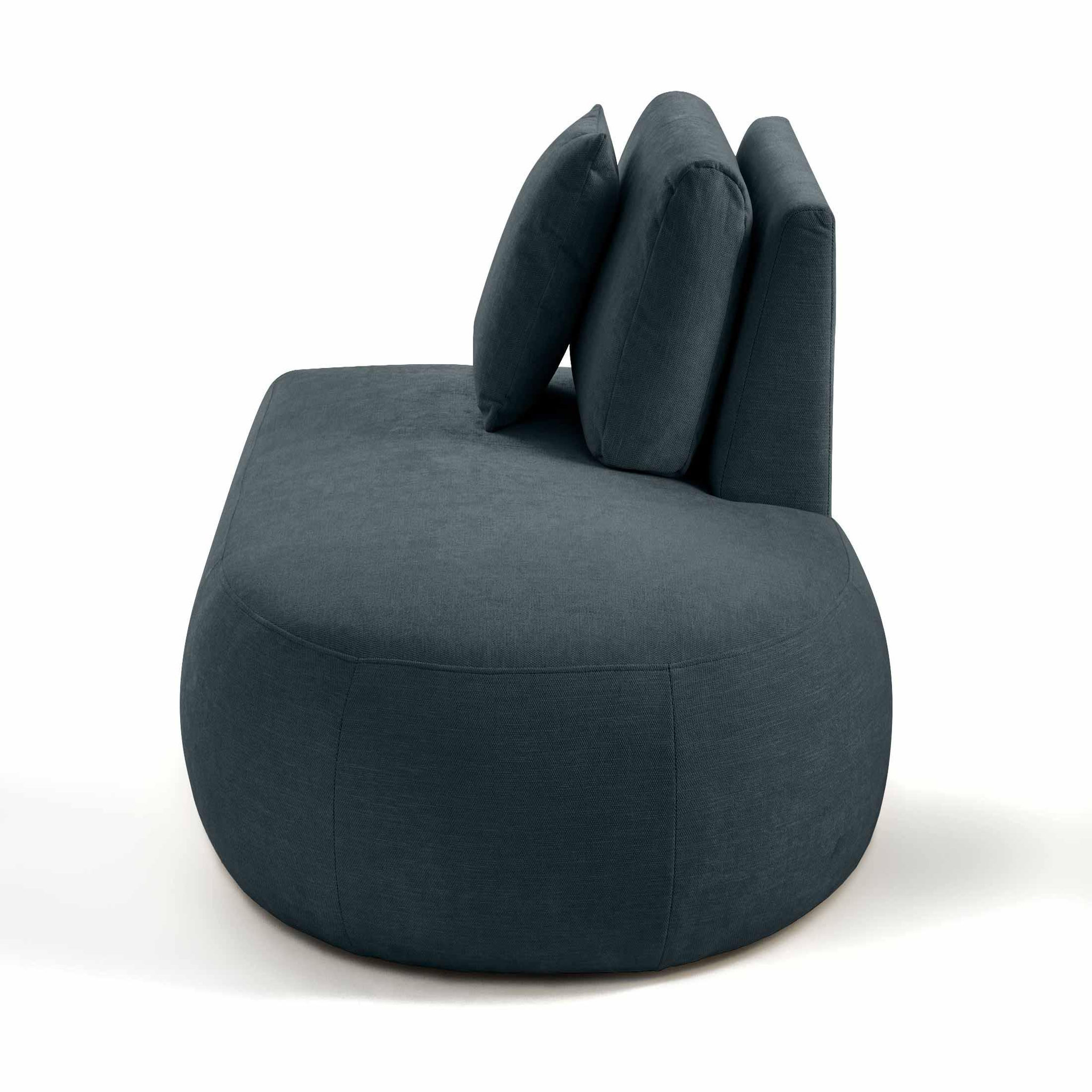 Voir la diapositive 4 : LISA DESIGN Santorini - module d'assise droit - en tissu texturé