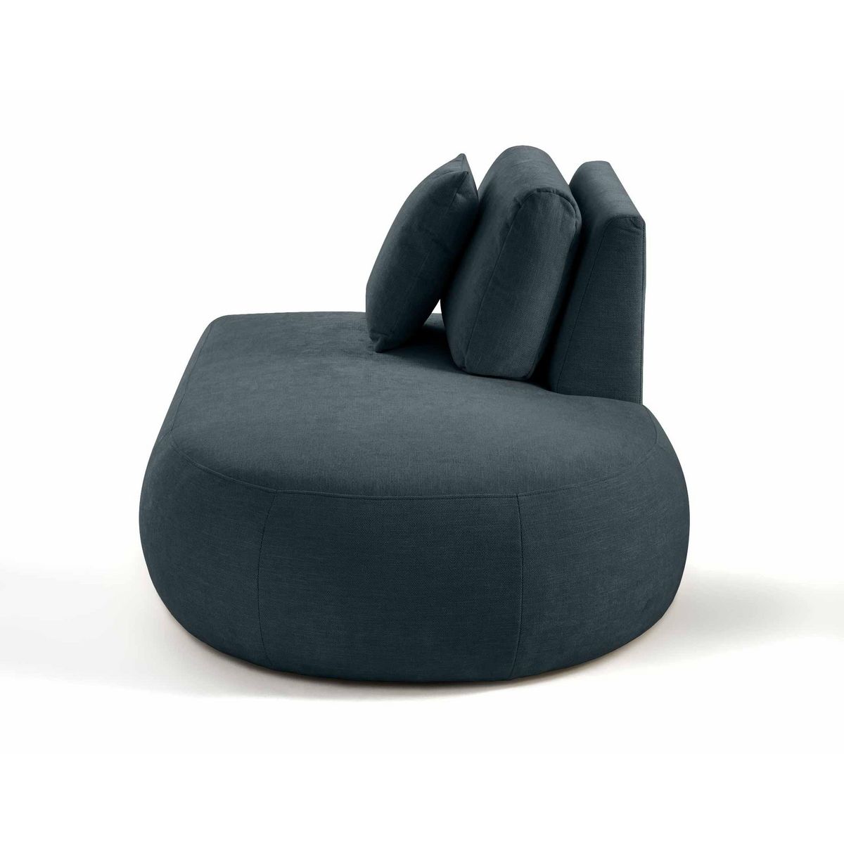 LISA DESIGN Santorini - module d'assise droit - en tissu texturé