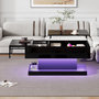Voir la diapositive 2 : MERAX Table Basse Avec Bureau Relevable Et LED