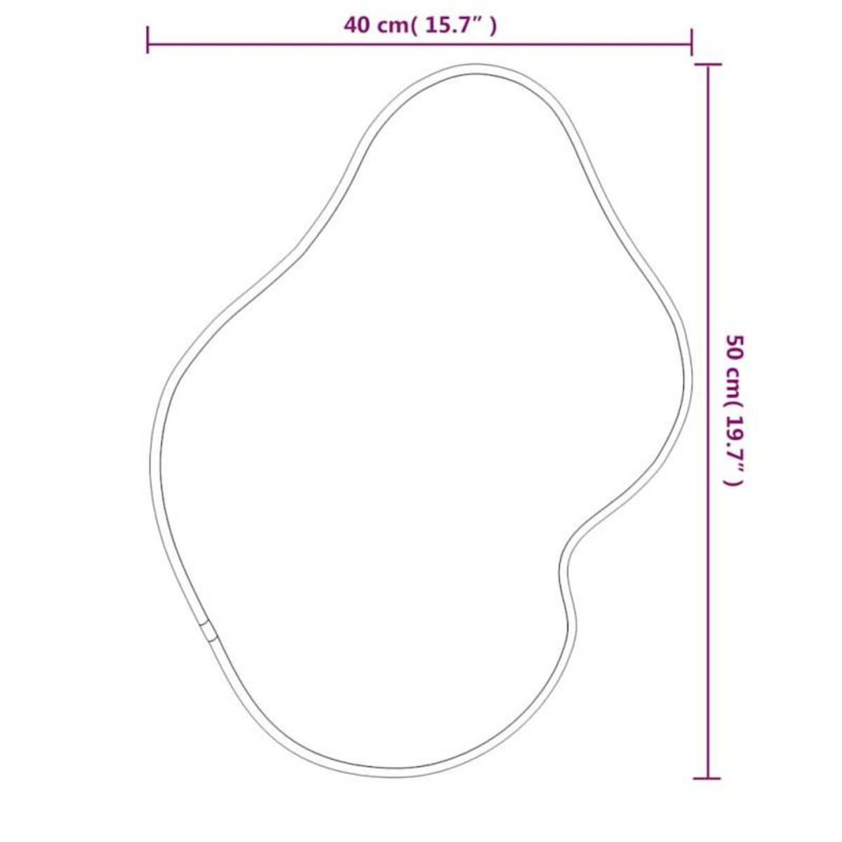 VIDAXL Miroir mural Doré 50x40 cm