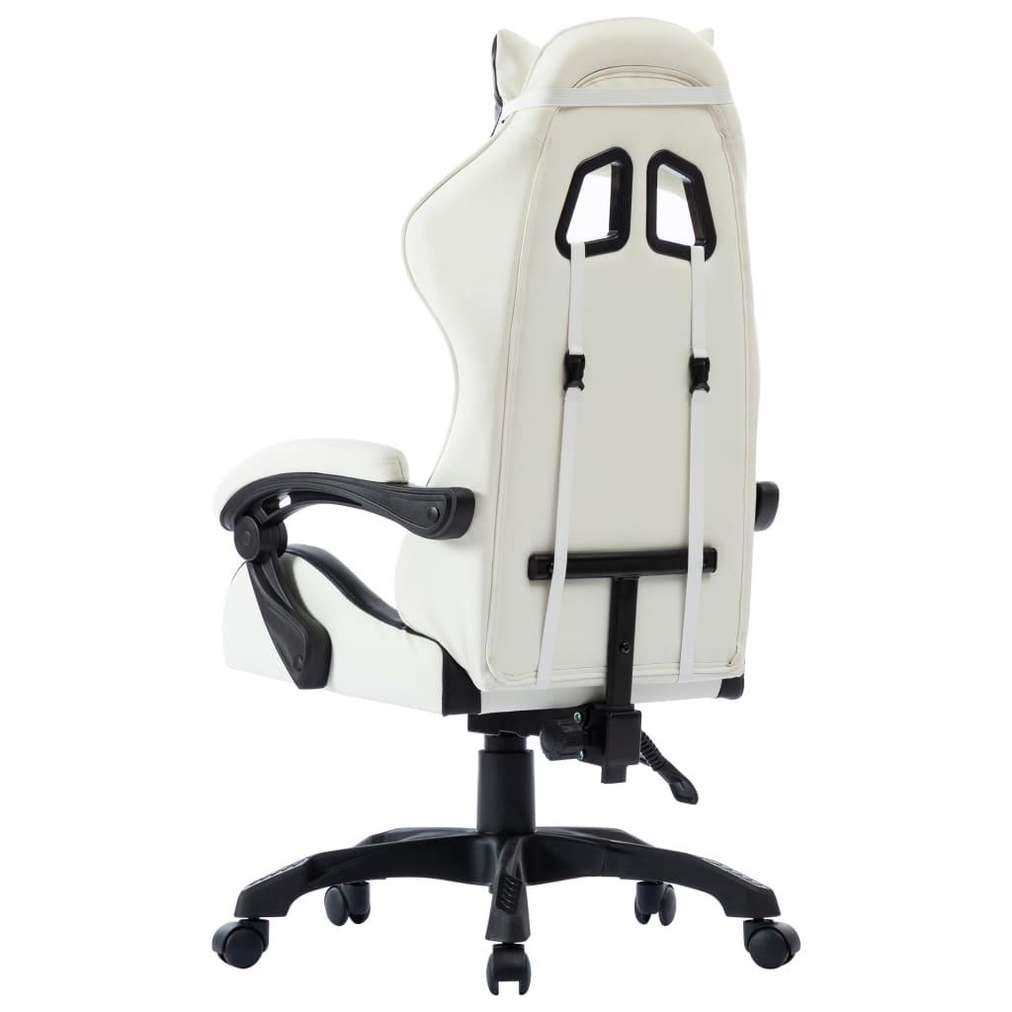Voir la diapositive 5 : VIDAXL Fauteuil de jeux video Blanc Similicuir