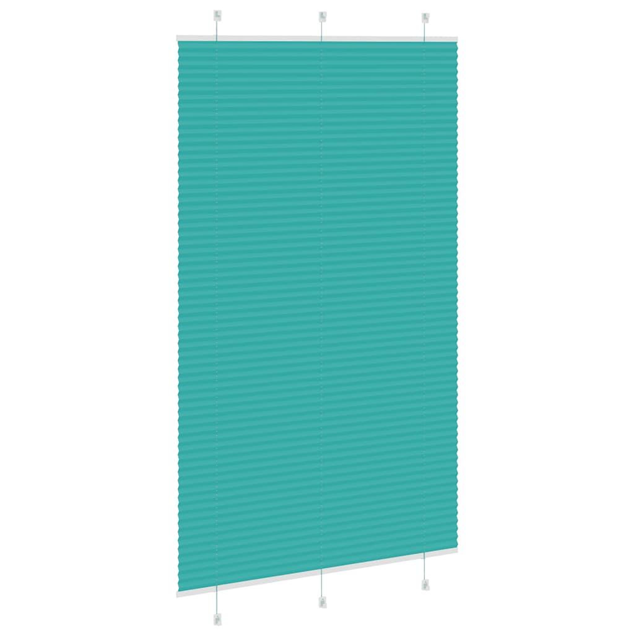 Voir la diapositive 4 : VIDAXL Store plisse vert petrole 115x200cm largeur du tissu 114,4cm
