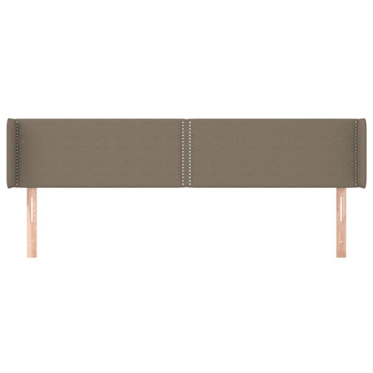 VIDAXL Tete de lit avec oreilles Taupe 203x16x78/88 cm Tissu