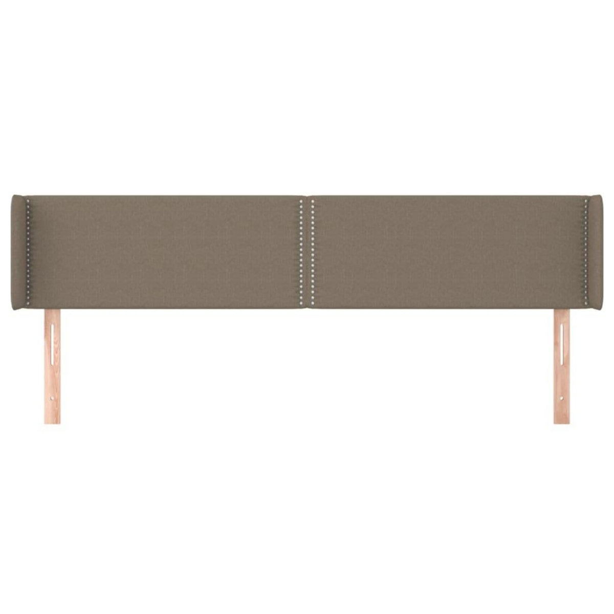 VIDAXL Tete de lit avec oreilles Taupe 203x16x78/88 cm Tissu