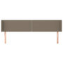 Voir la diapositive 3 : VIDAXL Tete de lit avec oreilles Taupe 203x16x78/88 cm Tissu