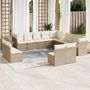 Voir la diapositive 1 : VIDAXL Salon de jardin avec coussins 12 pcs beige resine tressee