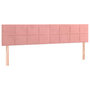 Voir la diapositive 2 : VIDAXL Tetes de lit 2 pcs Rose 100x5x78/88 cm Velours