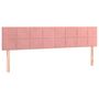 Voir la diapositive 2 : VIDAXL Tetes de lit 2 pcs Rose 100x5x78/88 cm Velours