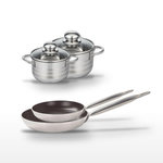 ELO Lot Poêles 28/32 cm et Faitouts 14/16 cm Elo Bistro Line