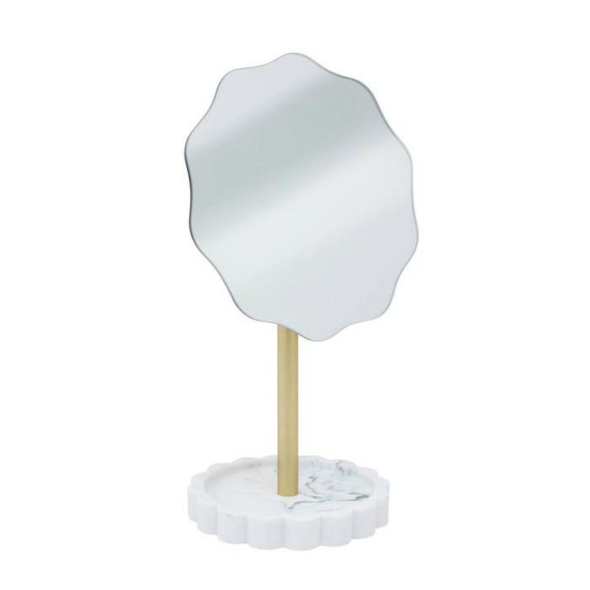 FIVE Miroir à Poser Design  Marby  27cm Blanc & Or