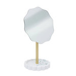 FIVE Miroir à Poser Design  Marby  27cm Blanc & Or