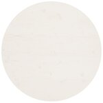 VIDAXL Dessus de table Blanc Ø90x2,5 cm Bois de pin massif
