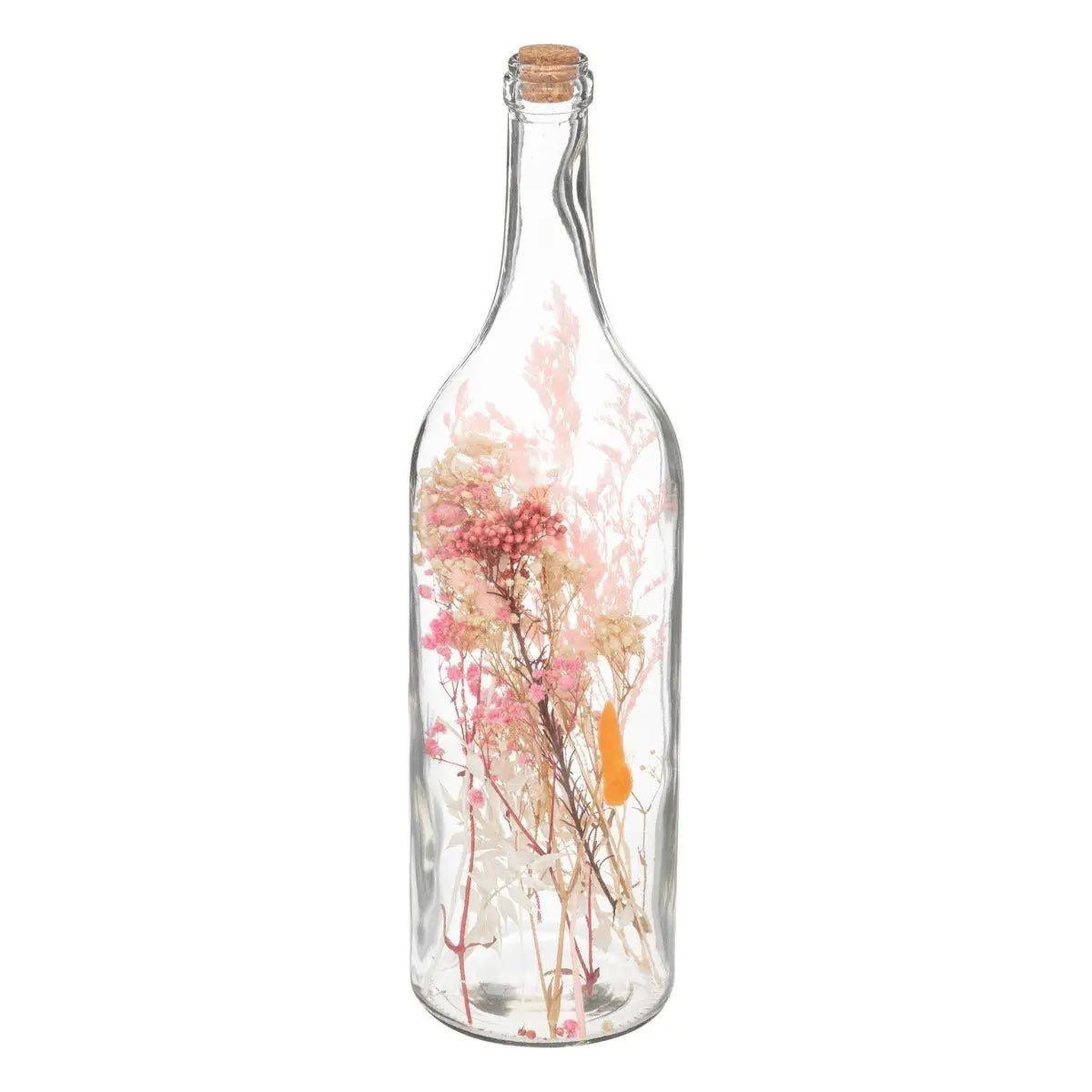 ATMOSPHERA Bouteille déco  fleurs séchées  46cm multicolore