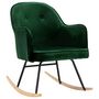 Voir la diapositive 2 : VIDAXL Chaise a bascule Vert fonce Velours