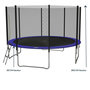 Voir la diapositive 2 : JUMP4FUN Trampoline pour enfant Jump4Fun Deluxe filet extérieur -12FT (366 cm)