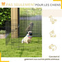 Voir la diapositive 4 : PAWHUT Parc enclos acier pour chien animaux 1 porte 8 panneaux 76L x 61l cm noir
