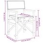 Voir la diapositive 6 : VIDAXL Chaises de metteur en scene pliantes lot de 2 Bois teck massif