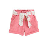 Petit Béguin Short enfant en gaze de coton Anaelle. Coloris disponibles : Rose