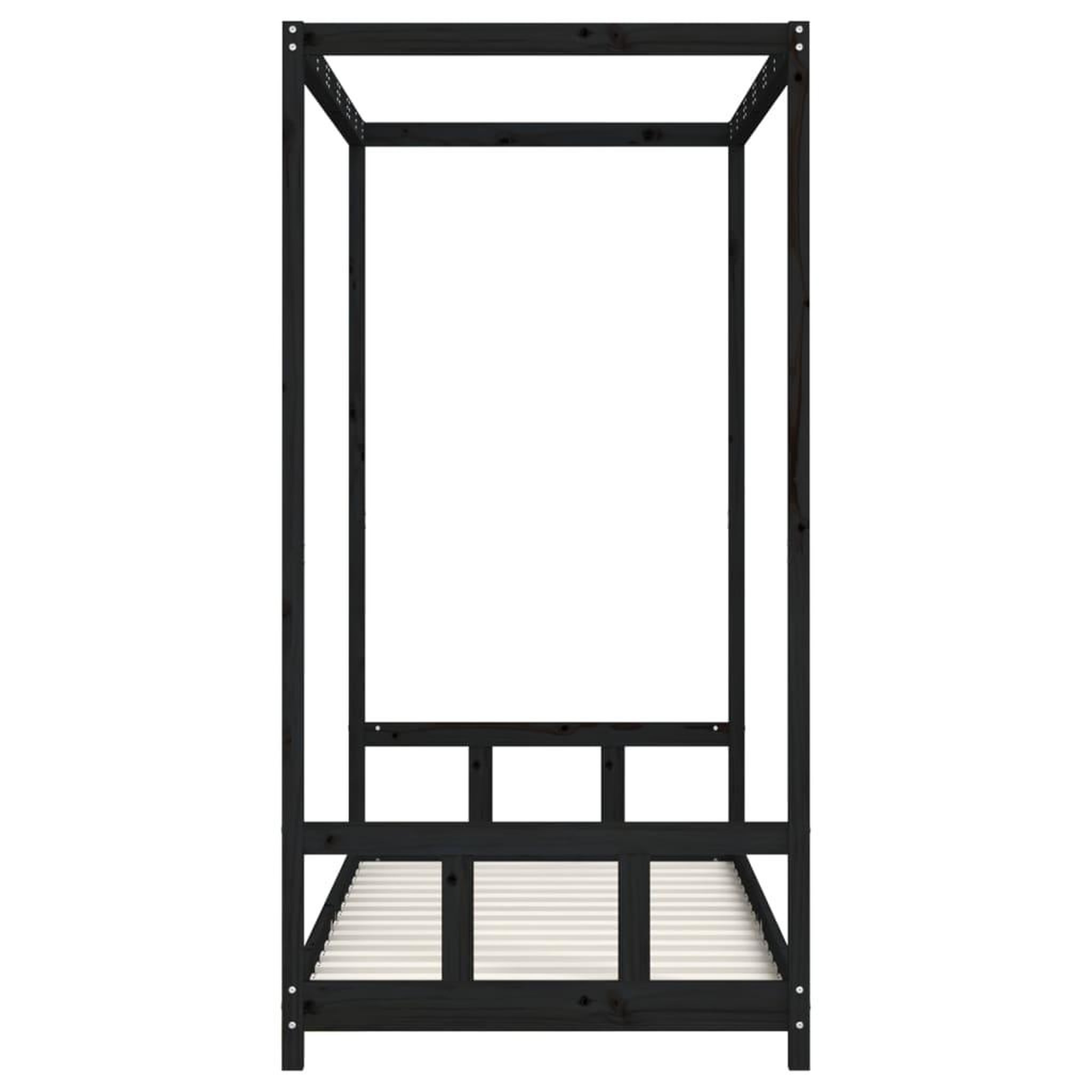 Voir la diapositive 5 : VIDAXL Cadre de lit pour enfants noir 90x190 cm bois de pin massif