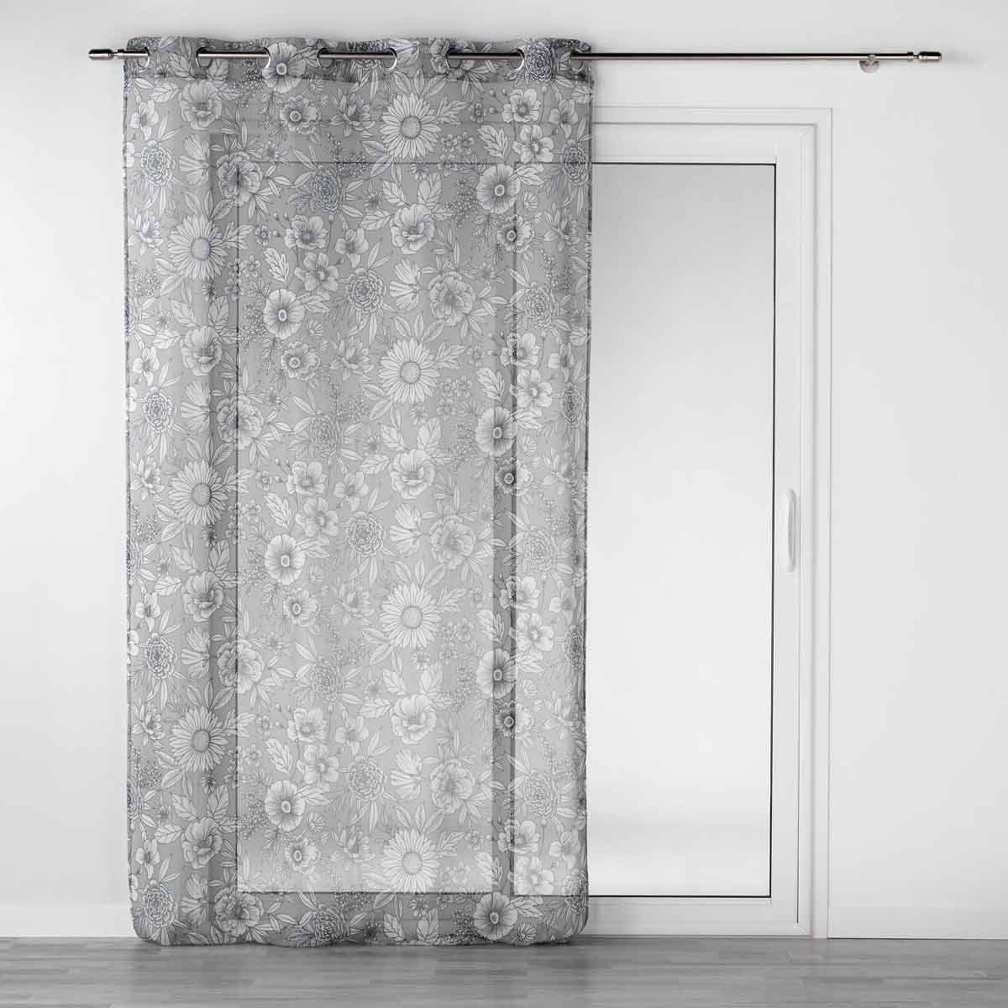 Douceur d'Intérieur Rideau voilage à œillets  milady  140x240cm gris