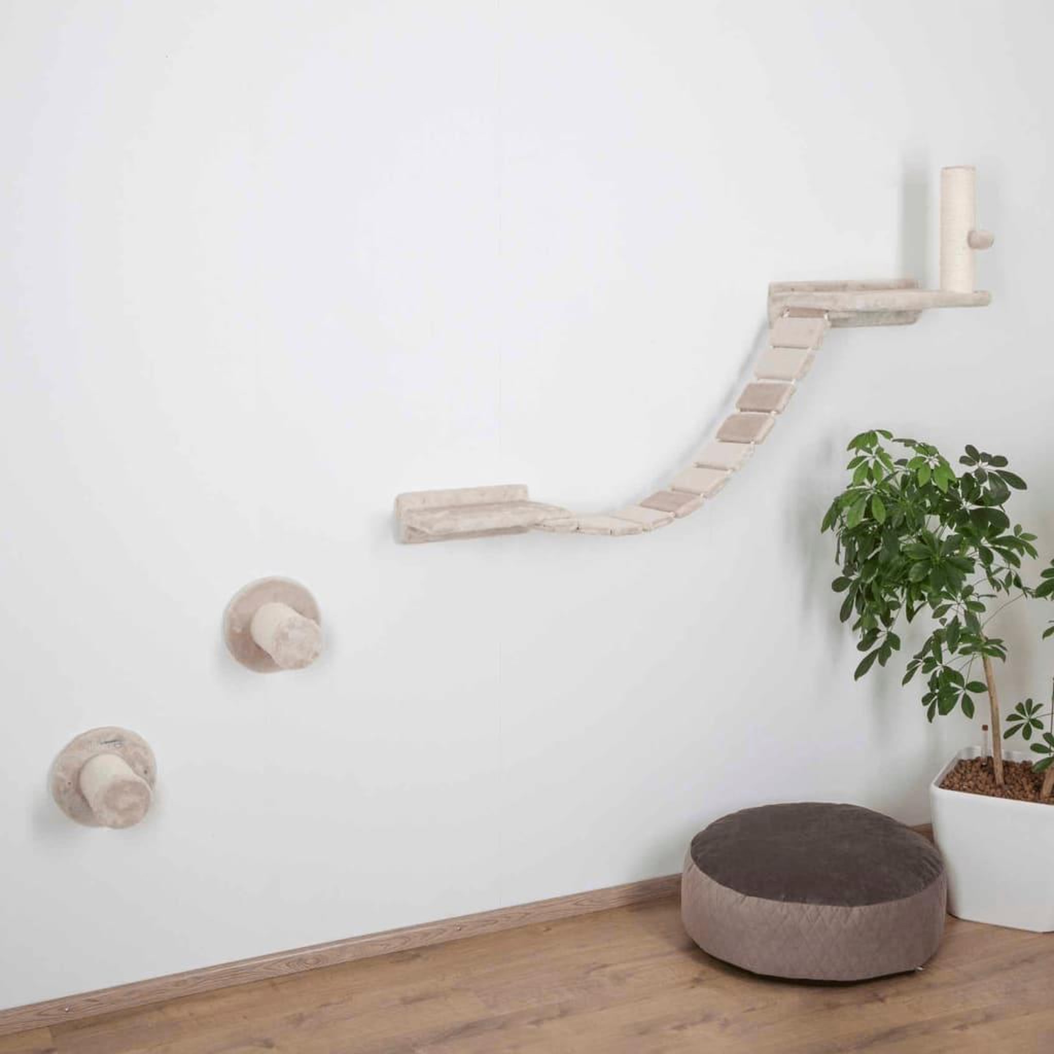Voir la diapositive 1 : KERBL Kerbl Mur d'escalade pour chats Matterhorn Bois Beige