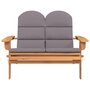 Voir la diapositive 3 : VIDAXL Banc de jardin Adirondack et coussins 126 cm bois massif acacia