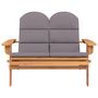 Voir la diapositive 3 : VIDAXL Banc de jardin Adirondack et coussins 126 cm bois massif acacia