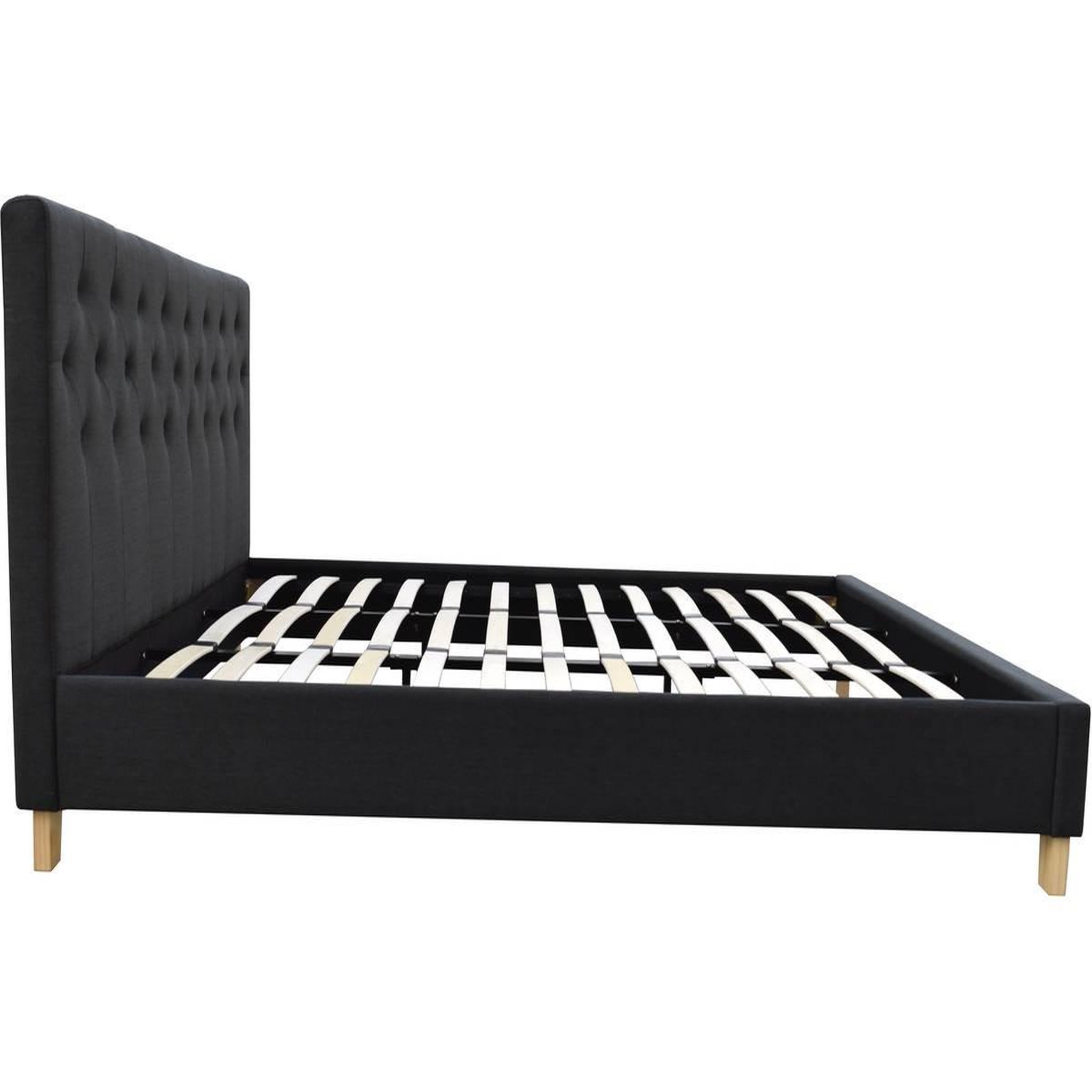 Voir la diapositive 3 : Habitat et Jardin Lit  emmy  - 180 x 200 cm - gris foncé