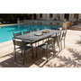 Voir la diapositive 2 : CONCEPT USINE Ensemble table de jardin 200 cm et 8 chaises BERGAME