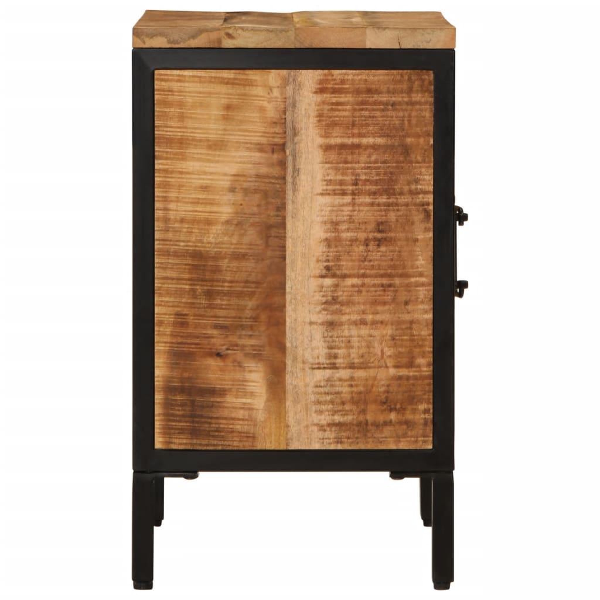 Voir la diapositive 4 : VIDAXL Table de chevet 40x30x52,5 cm bois de manguier massif brut