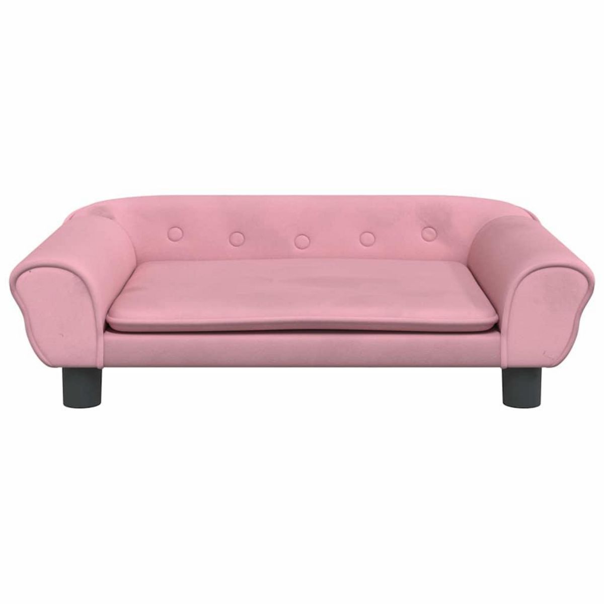 VIDAXL Lit pour chien rose 70x48x22 cm velours