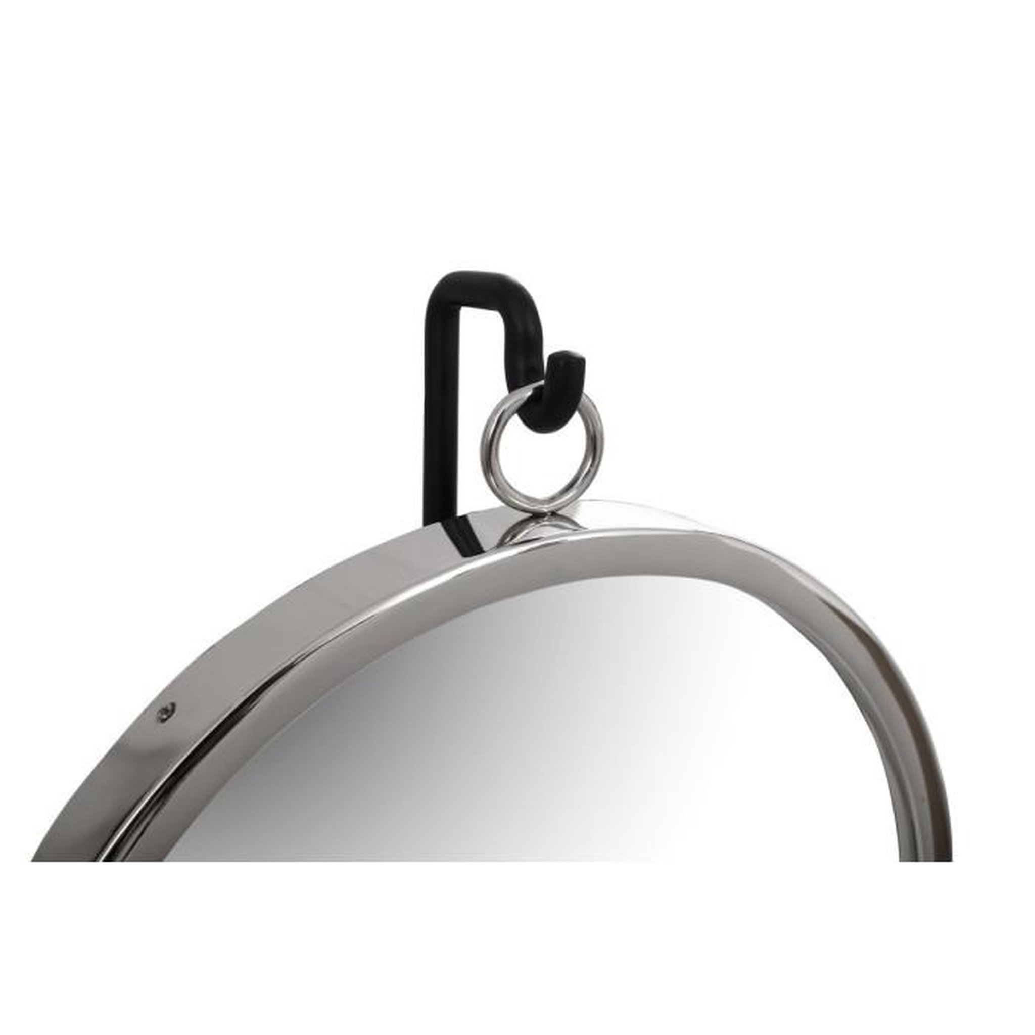 Voir la diapositive 2 : Paris Prix Miroir à Poser Rond  Eleganca  65cm Noir & Argent